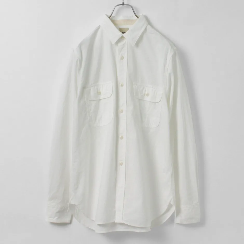 Shirts^FOB FACTORY / F3496 Ox work shirt white