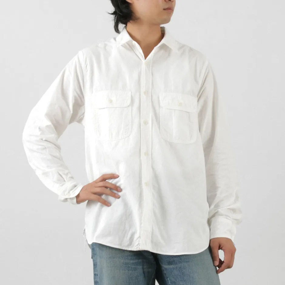 Shirts^FOB FACTORY / F3496 Ox work shirt white