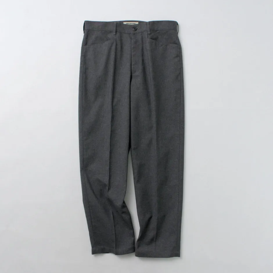 Trousers^FOB FACTORY / F0538 STA-PREST wide pants lightgrey