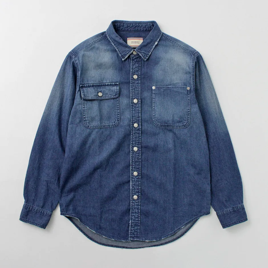 Shirts^FREEMANS SPORTING CLUB / Great Jones Denim Shirt blue