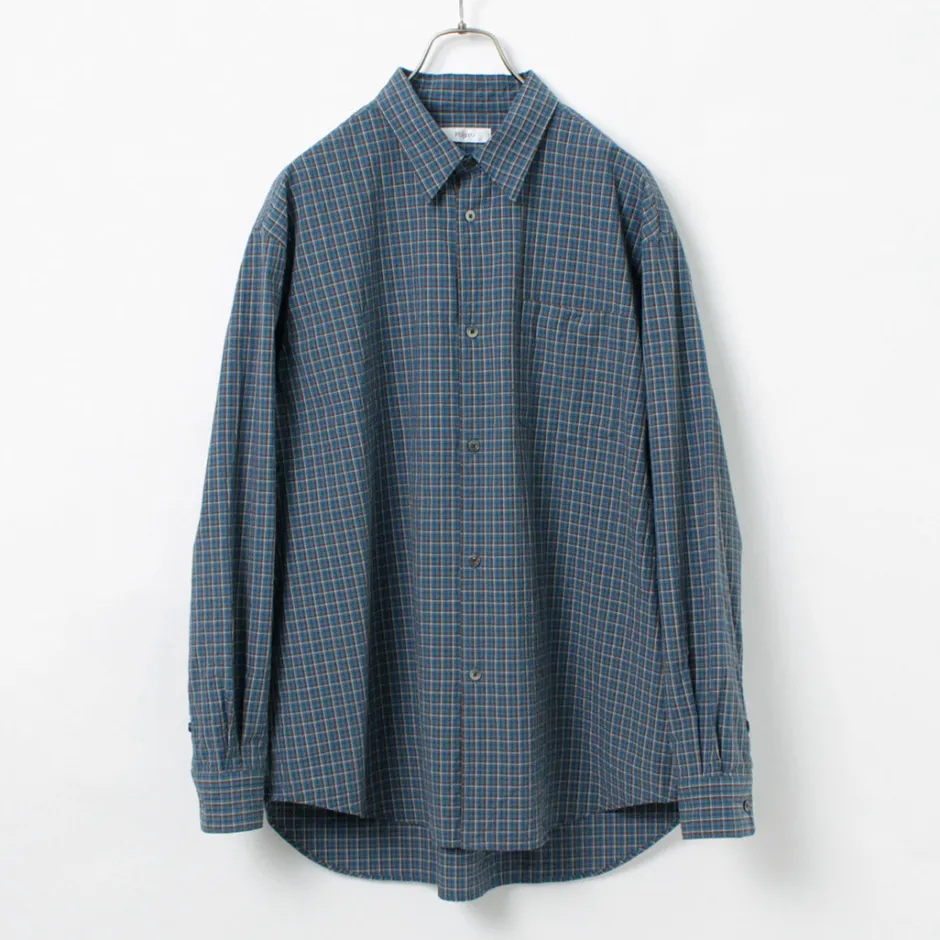 Shirts^FUJITO / Big Size Shirt Small Check blue