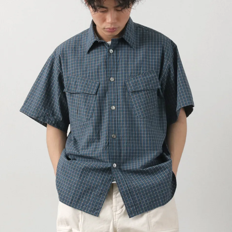 Shirts^FUJITO / Short Sleeve Fatigue Shirt navy