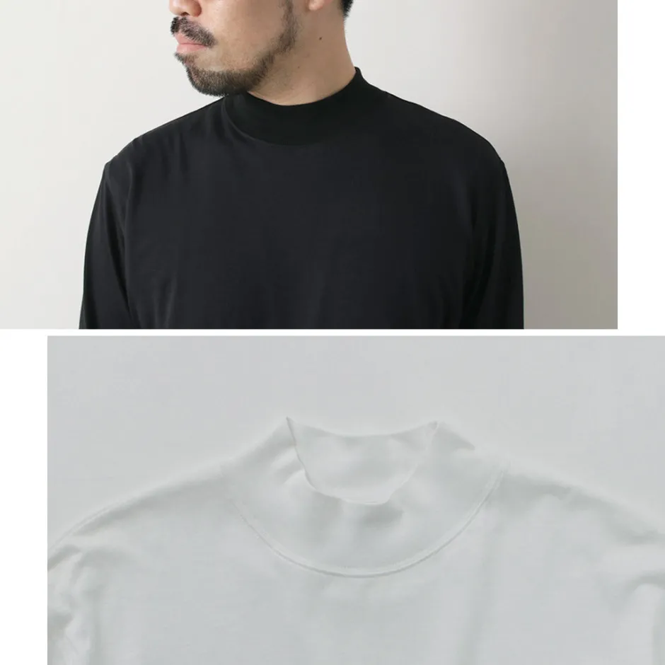 T-Shirts^FYNELYNE ENGINEERED BY LIFILL / Cotton Long Sleeve Mock Neck T-Shirt