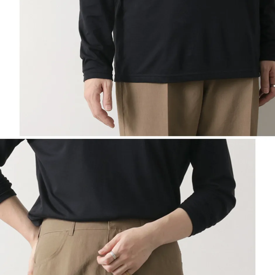 T-Shirts^FYNELYNE ENGINEERED BY LIFILL / Cotton Long Sleeve Mock Neck T-Shirt
