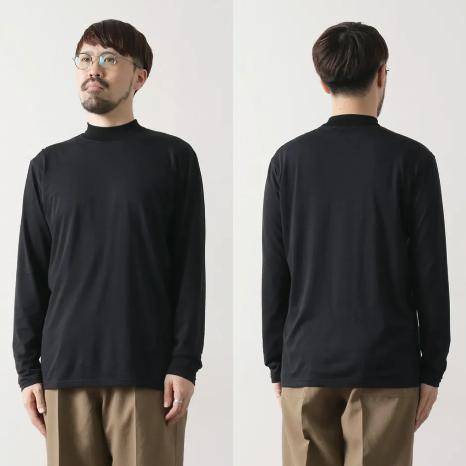 T-Shirts^FYNELYNE ENGINEERED BY LIFILL / Cotton Long Sleeve Mock Neck T-Shirt