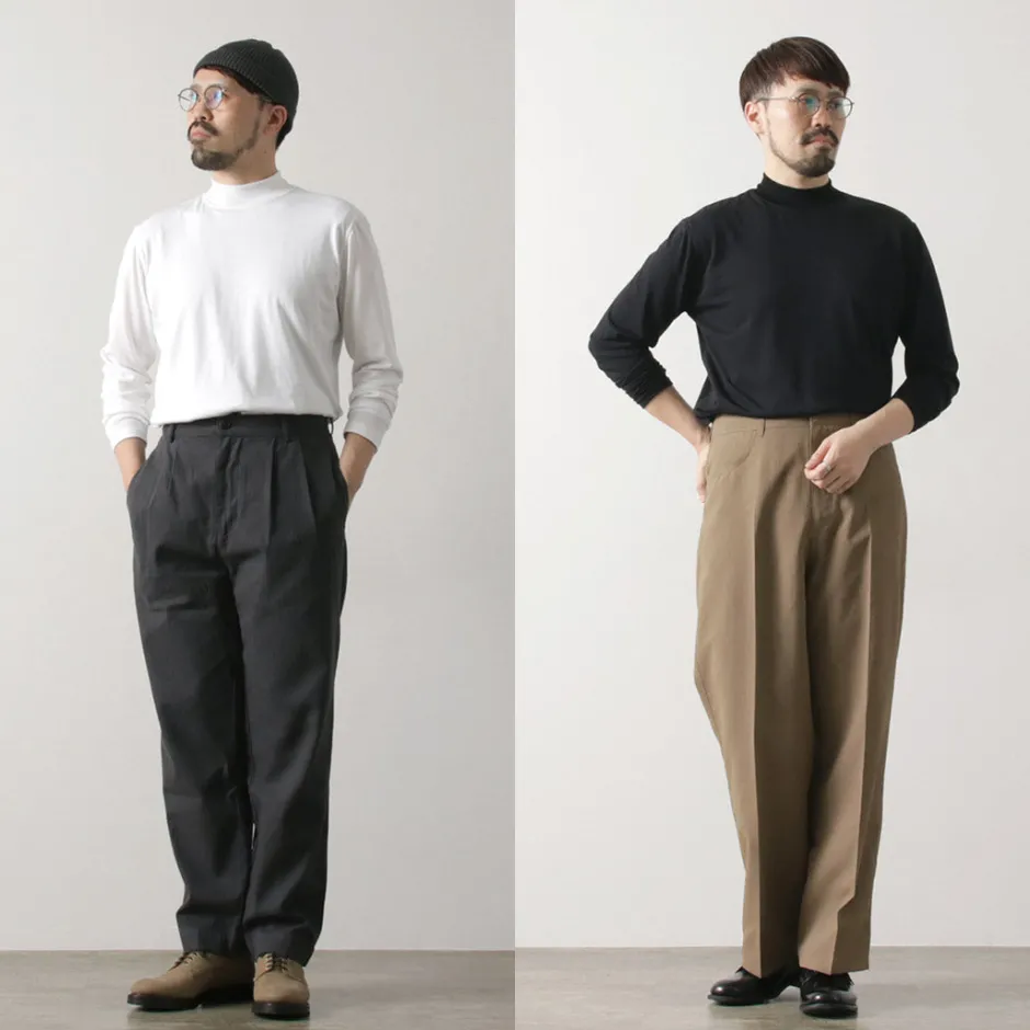 T-Shirts^FYNELYNE ENGINEERED BY LIFILL / Cotton Long Sleeve Mock Neck T-Shirt