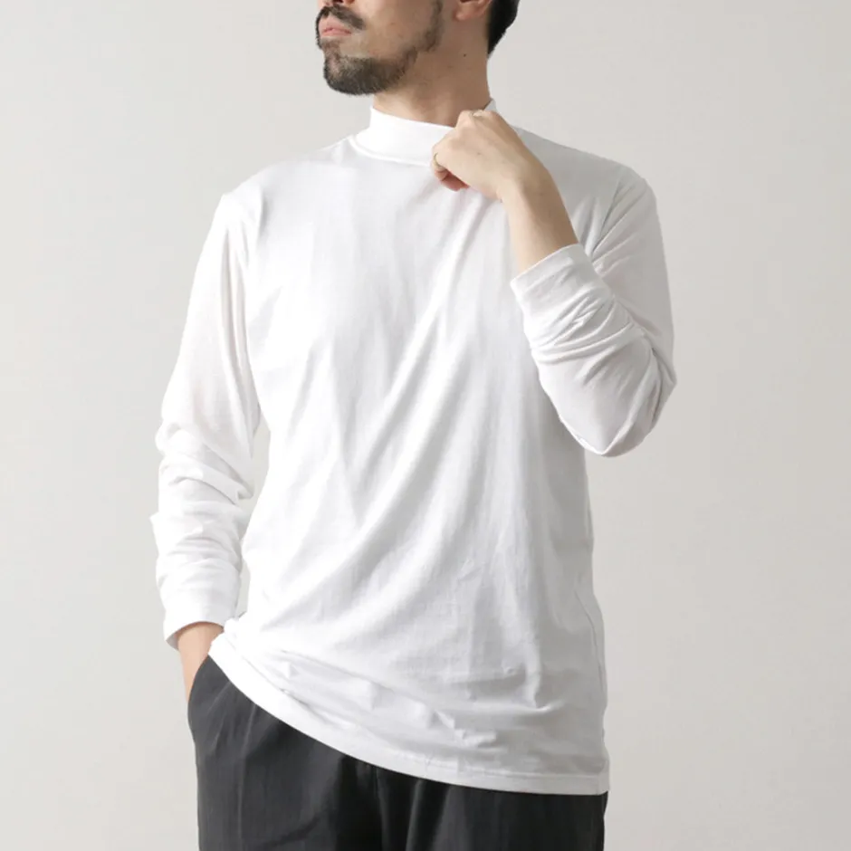 T-Shirts^FYNELYNE ENGINEERED BY LIFILL / Cotton Long Sleeve Mock Neck T-Shirt