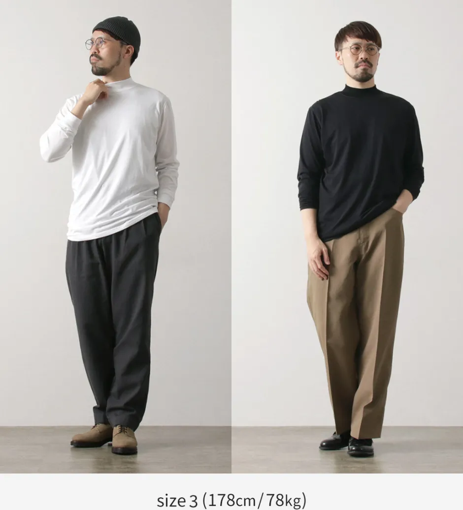 T-Shirts^FYNELYNE ENGINEERED BY LIFILL / Cotton Long Sleeve Mock Neck T-Shirt