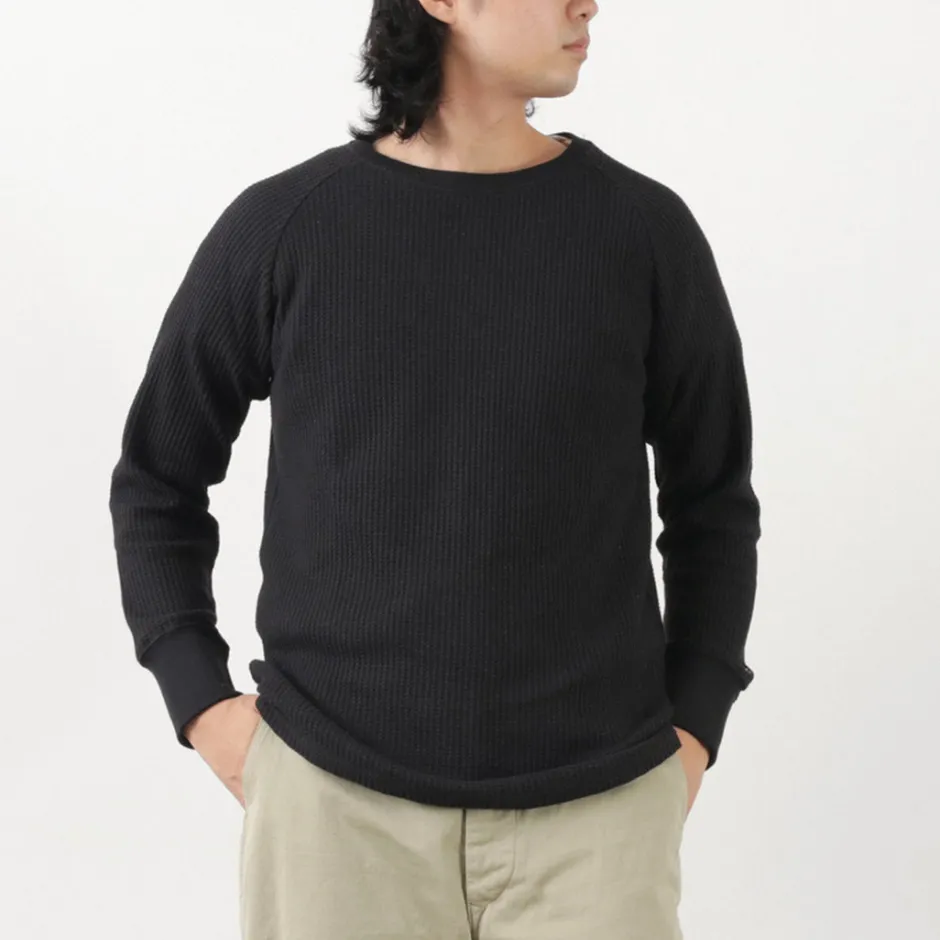 T-Shirts^GOHEMP / Hemp Waffle BASIC Raglan Crew