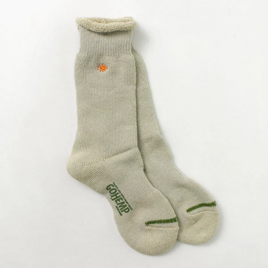 Socks^GOHEMP / Low Gauge Pile Crew Socks