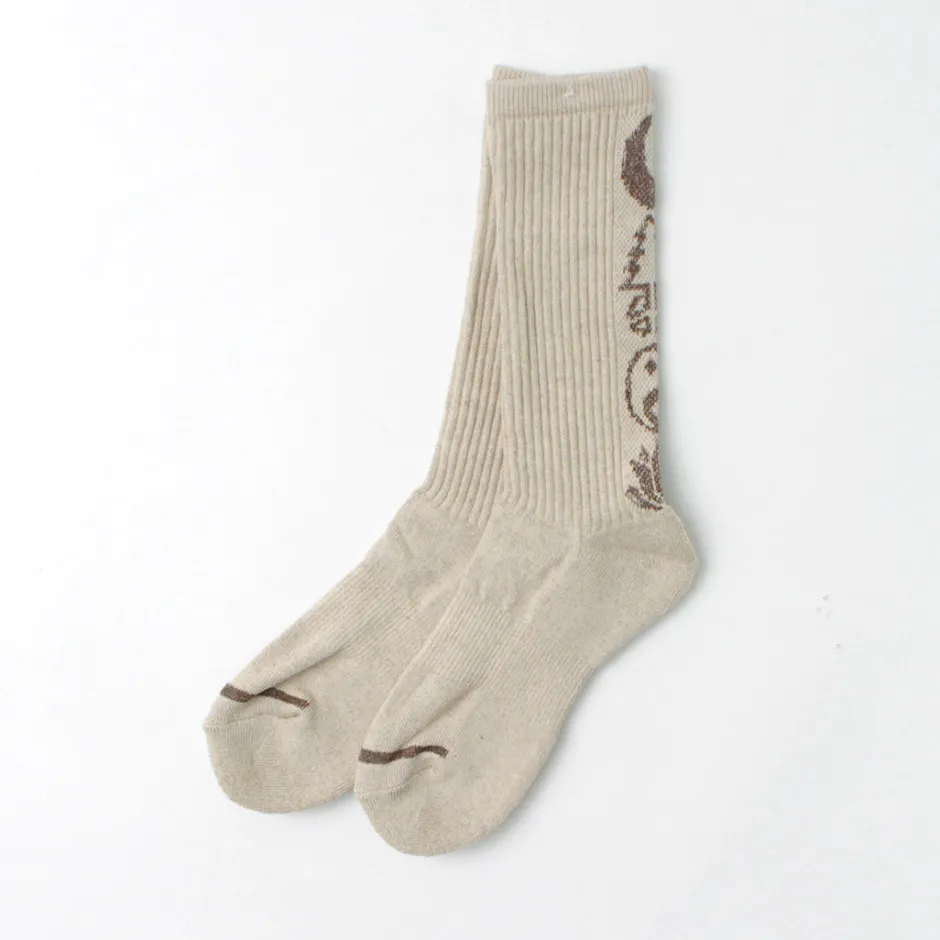 Socks^GOHEMP / Patterned Pile Crew Socks