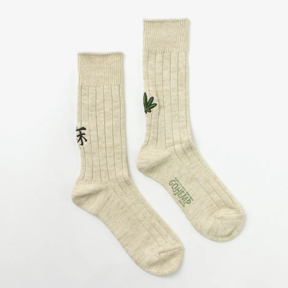 Socks^GOHEMP / Souvenir Emblem Crew Socks