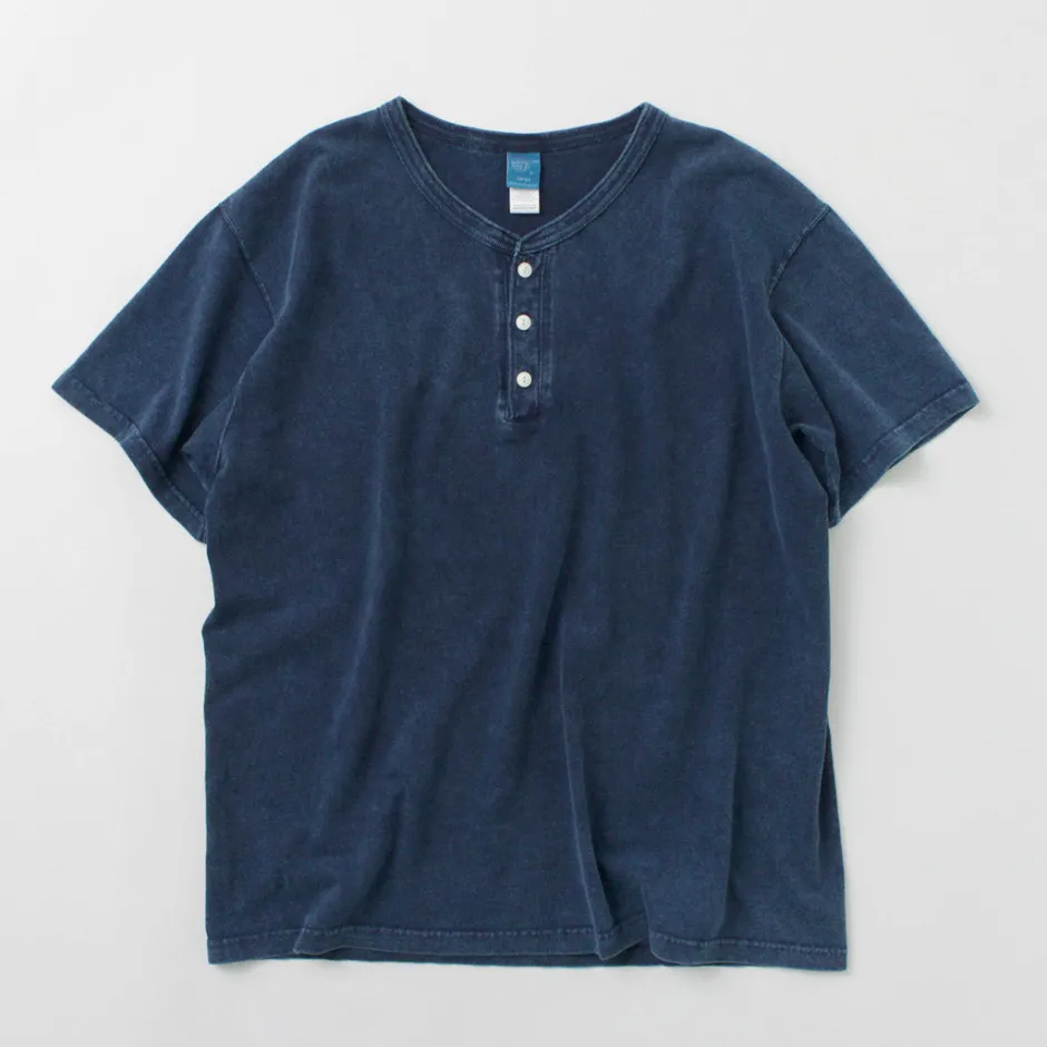 T-Shirts^GOOD ON / Short Sleeve Henley T-Shirt / Shave indigo