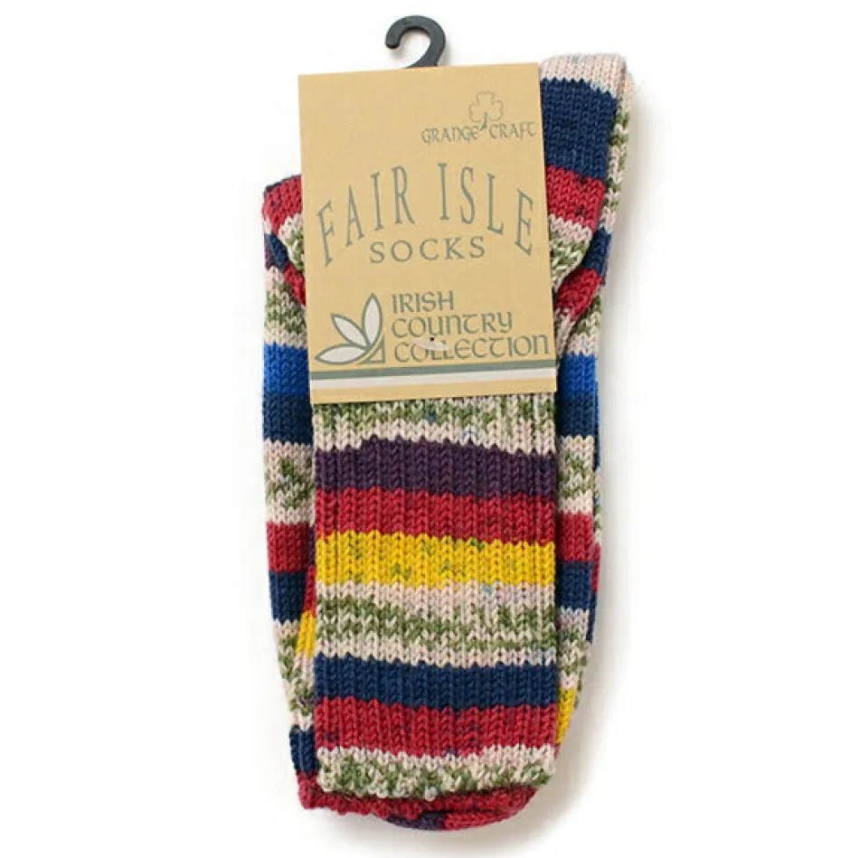 Socks^GRANGE CRAFT / Fair Isle Wool Socks