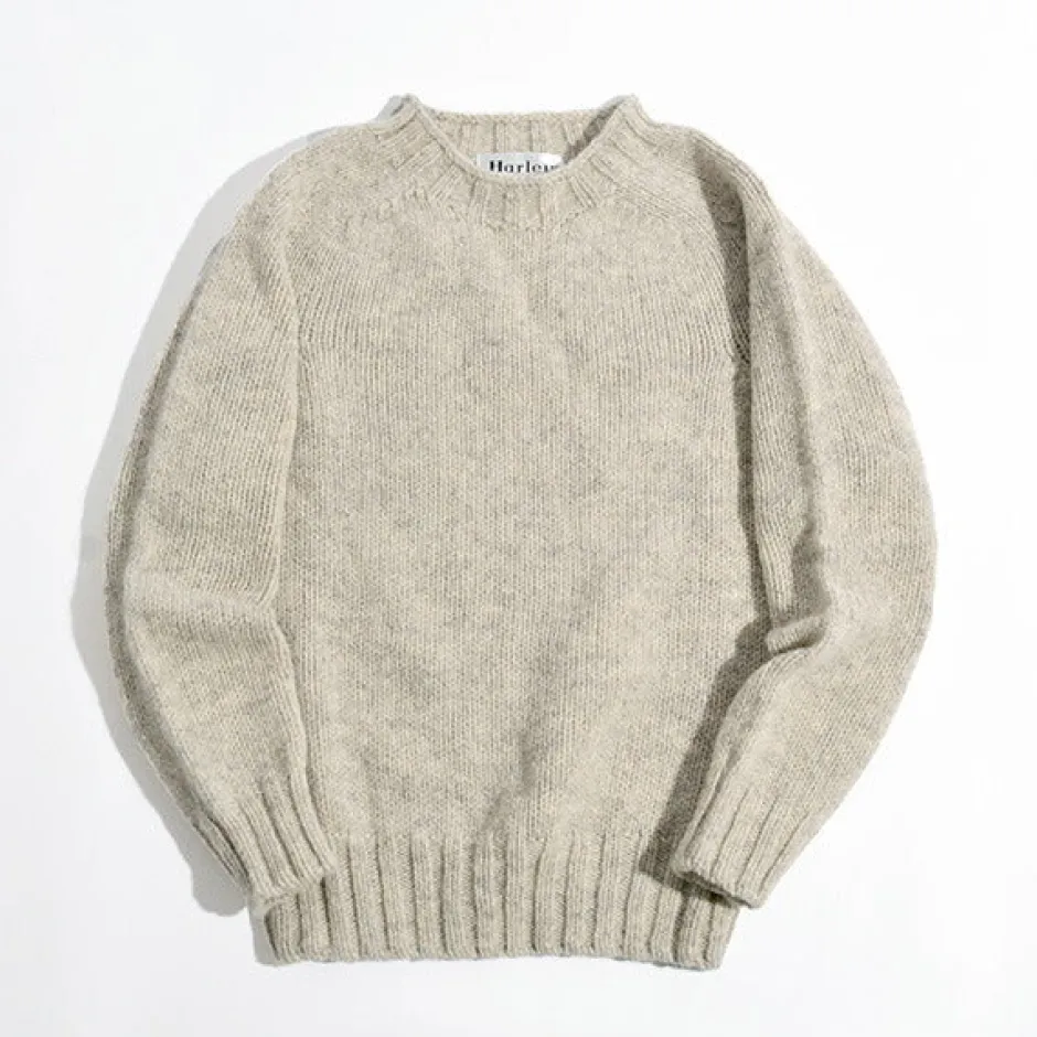 Knits^HARLEY OF SCOTLAND / M3480-7 Shetland mid-gauge crew neck knit jumper