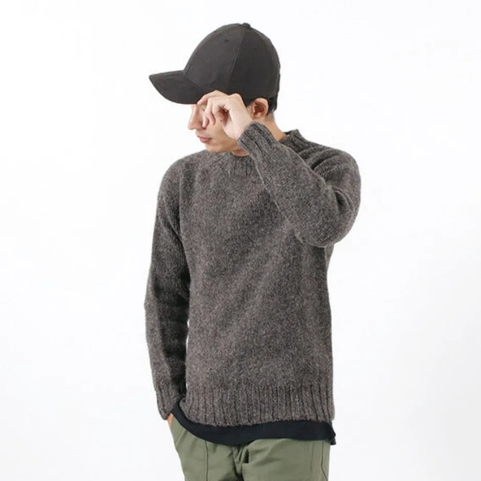 Knits^HARLEY OF SCOTLAND / M3480-7 Shetland mid-gauge crew neck knit jumper