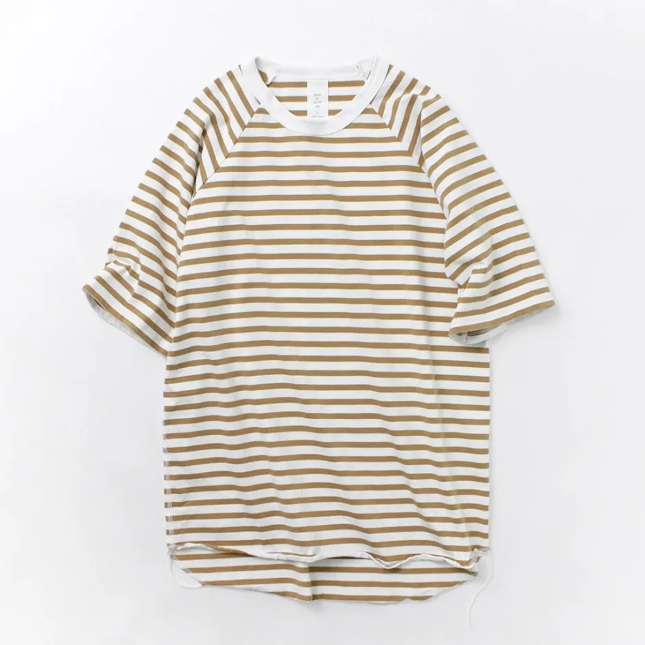 T-Shirts^HAVE A GOOD DAY / Stripe Loose Short Sleeve T-Shirt