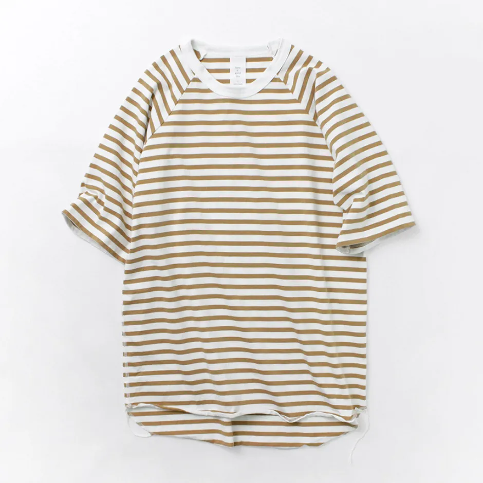 T-Shirts^HAVE A GOOD DAY / Stripe Loose Short Sleeve T-Shirt