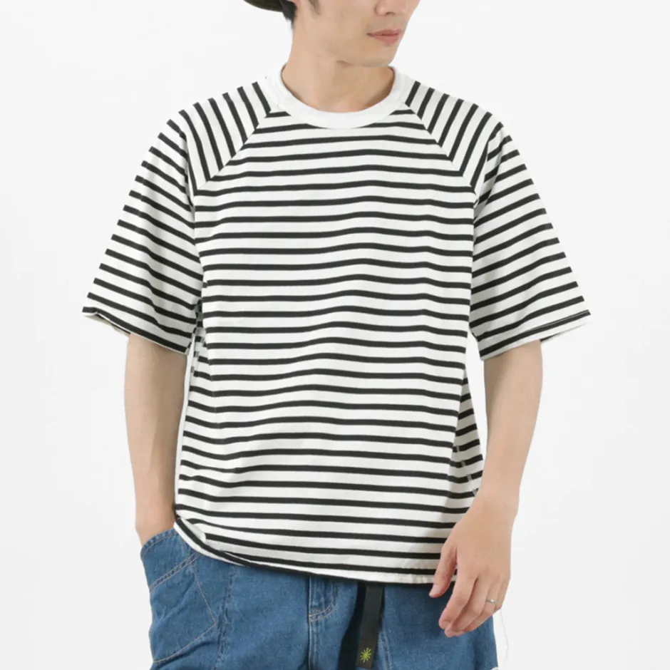 T-Shirts^HAVE A GOOD DAY / Stripe Loose Short Sleeve T-Shirt