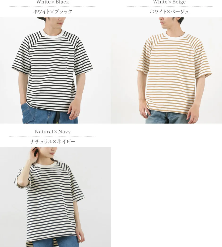 T-Shirts^HAVE A GOOD DAY / Stripe Loose Short Sleeve T-Shirt