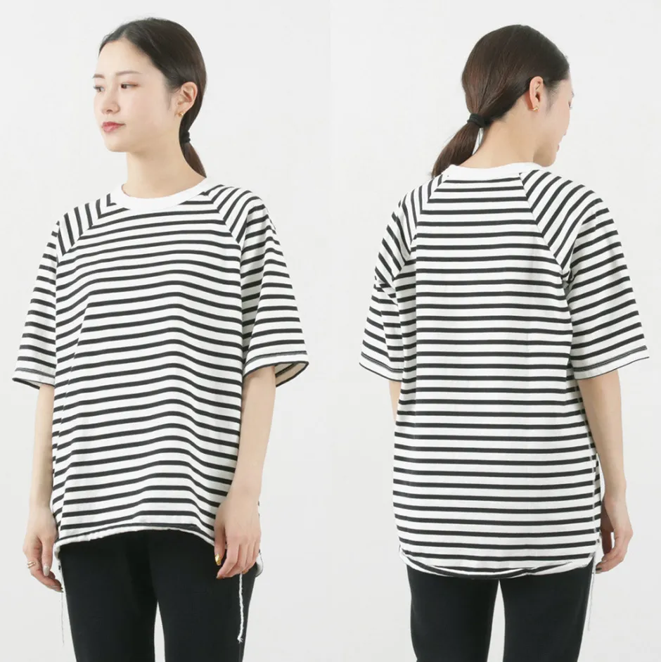 T-Shirts^HAVE A GOOD DAY / Stripe Loose Short Sleeve T-Shirt