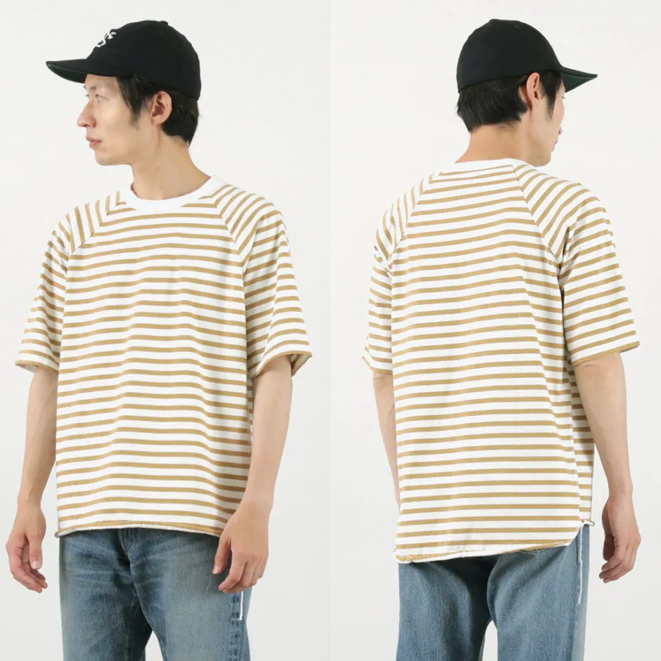 T-Shirts^HAVE A GOOD DAY / Stripe Loose Short Sleeve T-Shirt