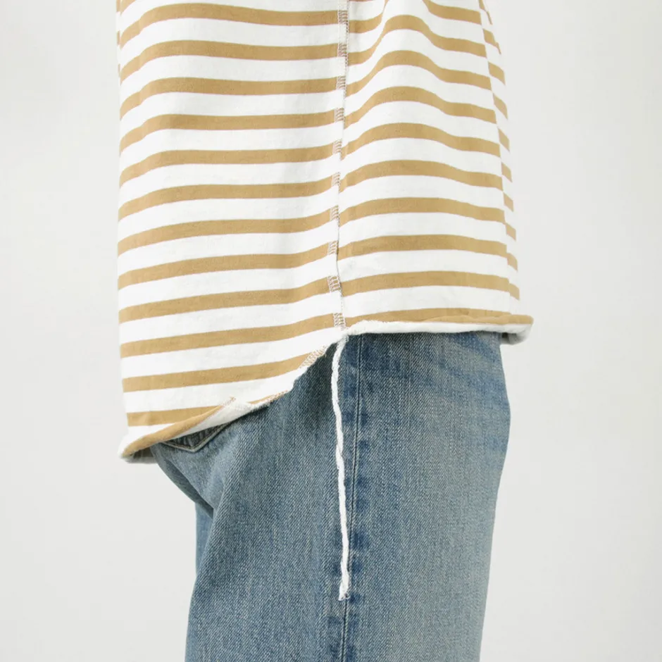 T-Shirts^HAVE A GOOD DAY / Stripe Loose Short Sleeve T-Shirt