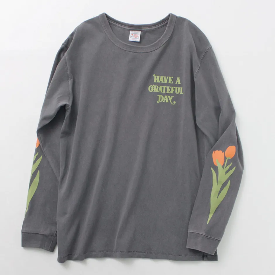 T-Shirts^HAVE A GRATEFUL DAY / Tulip & Logo Long Sleeve T-shirt