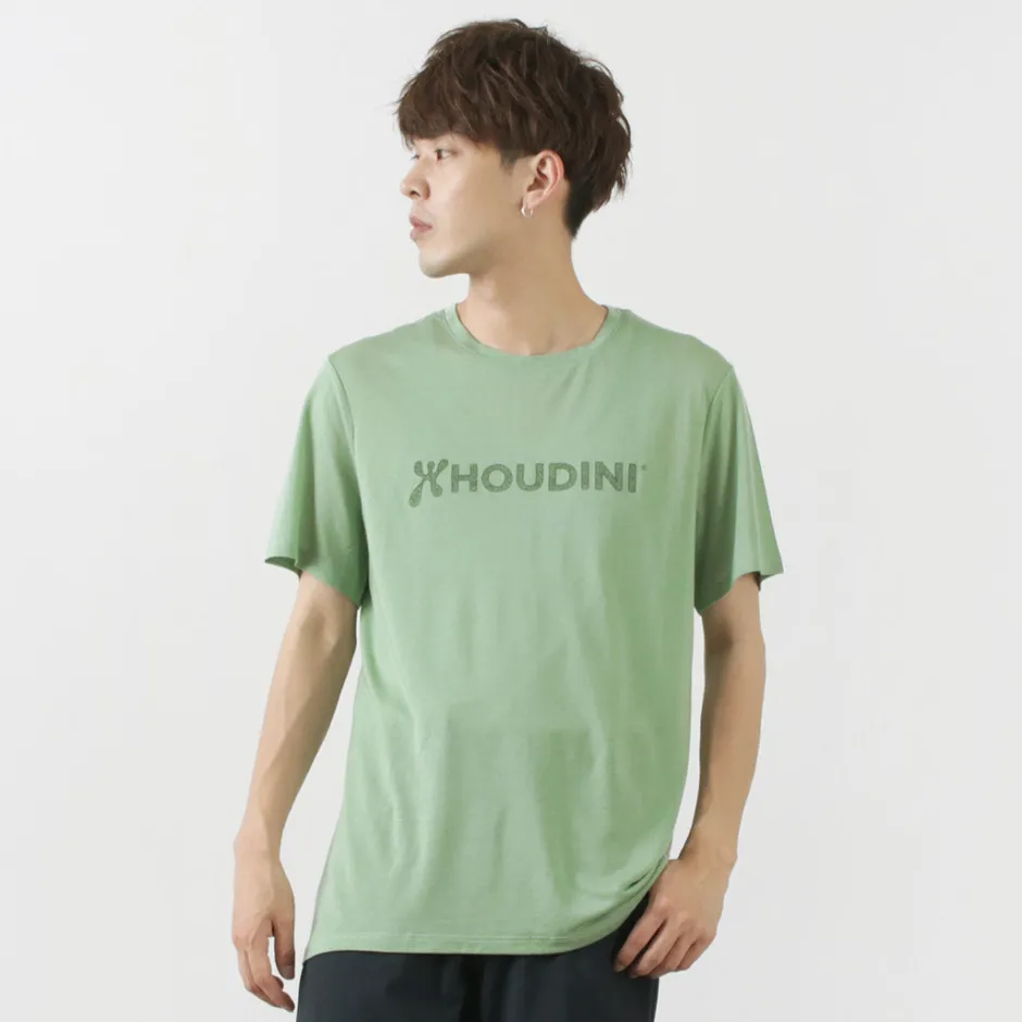 T-Shirts^HOUDINI / Tree Tee Drawing logo /wood pulp T-shirt