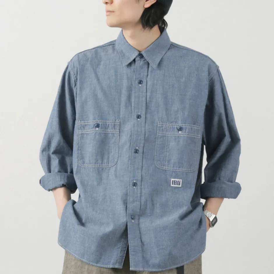 Shirts^ILL ONE EIGHTY / Chambray Work Shirt lightblue