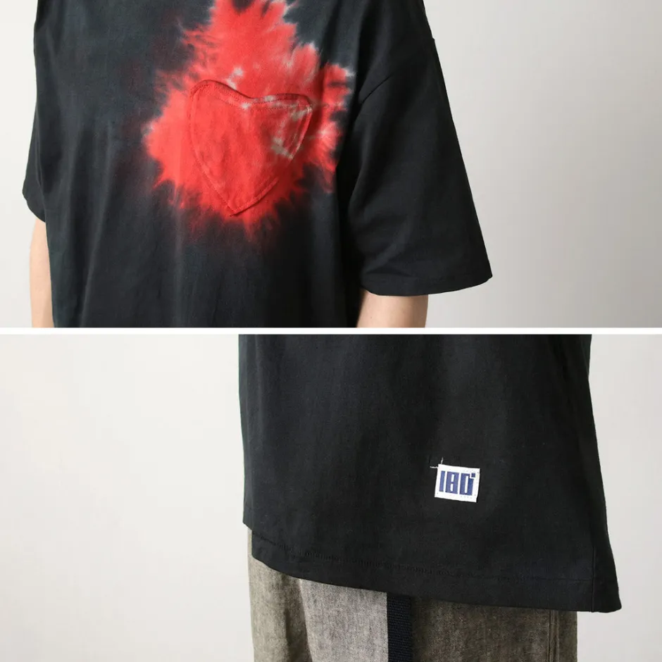 T-Shirts^ILL ONE EIGHTY / Tie Dye Heart Pocket Short Sleeve T-Shirt black