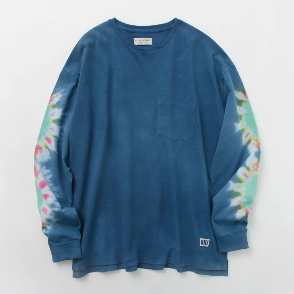 T-Shirts^ILL ONE EIGHTY / Tie-Dye Long Sleeve T-Shirt navy