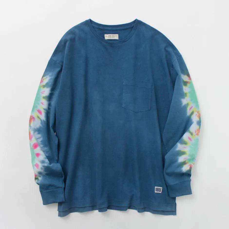 T-Shirts^ILL ONE EIGHTY / Tie-Dye Long Sleeve T-Shirt navy