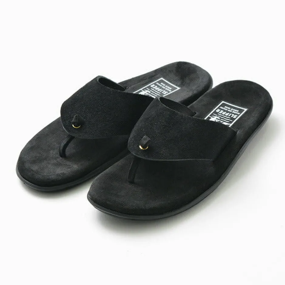 Sandals^ISLAND SLIPPER / Wide strap thong leather sandal