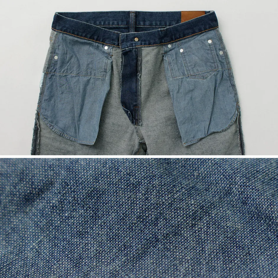 Jeans^JAPAN BLUE JEANS / 12oz Stretch Center Crease 5P Denim Used Processing light-indigo