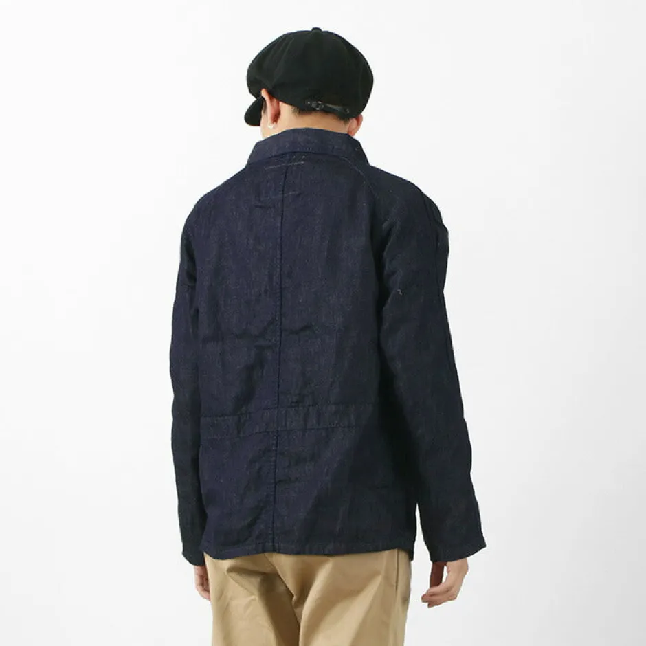 Jackets^JAPAN BLUE JEANS / RJB7070 Summer French Coverall Jacket Cotton Linen Denim indigo
