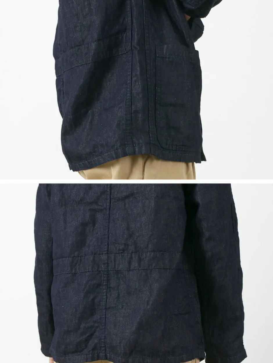 Jackets^JAPAN BLUE JEANS / RJB7070 Summer French Coverall Jacket Cotton Linen Denim indigo