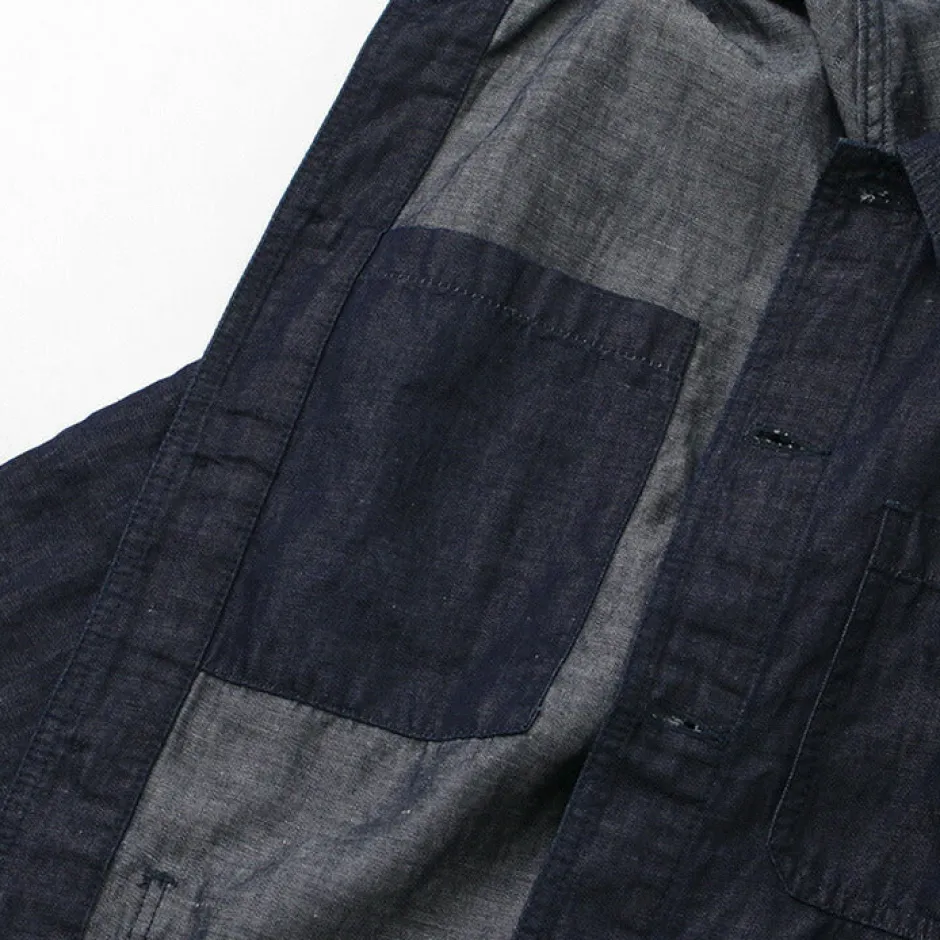 Jackets^JAPAN BLUE JEANS / RJB7070 Summer French Coverall Jacket Cotton Linen Denim indigo
