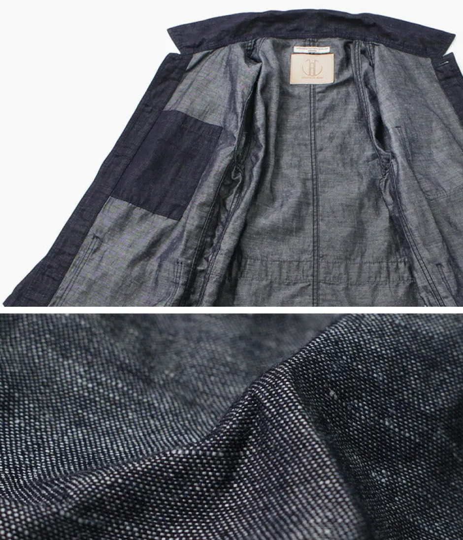 Jackets^JAPAN BLUE JEANS / RJB7070 Summer French Coverall Jacket Cotton Linen Denim indigo