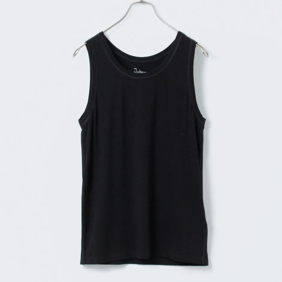 T-Shirts^JOHA / Organic bamboo stretch undershirt tank top black