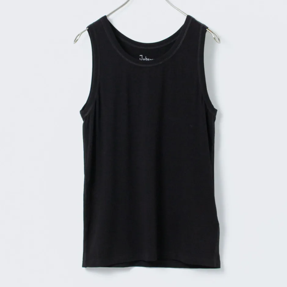 T-Shirts^JOHA / Organic bamboo stretch undershirt tank top black