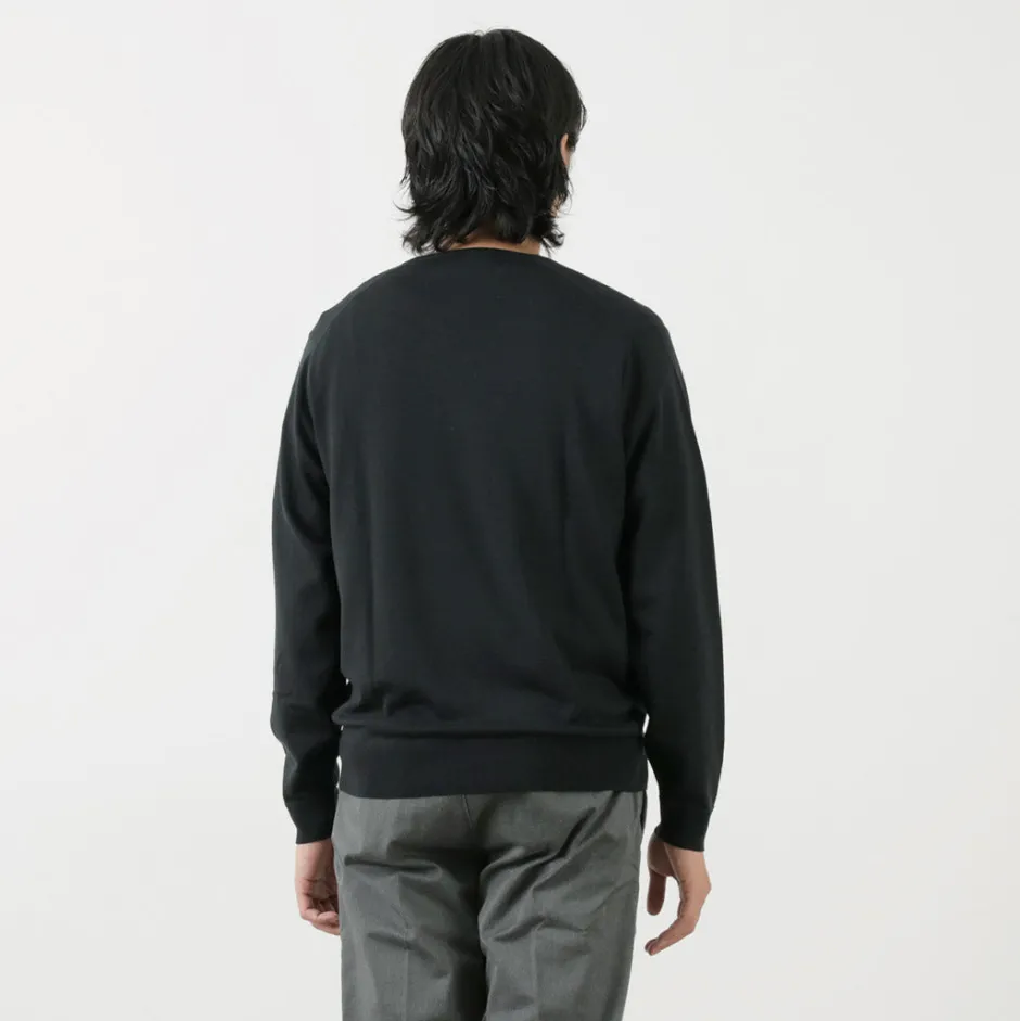 Knits^JOHN SMEDLEY / Merino Wool 30 Gauge 30 Gauge V-Neck Knit MODERN FIT