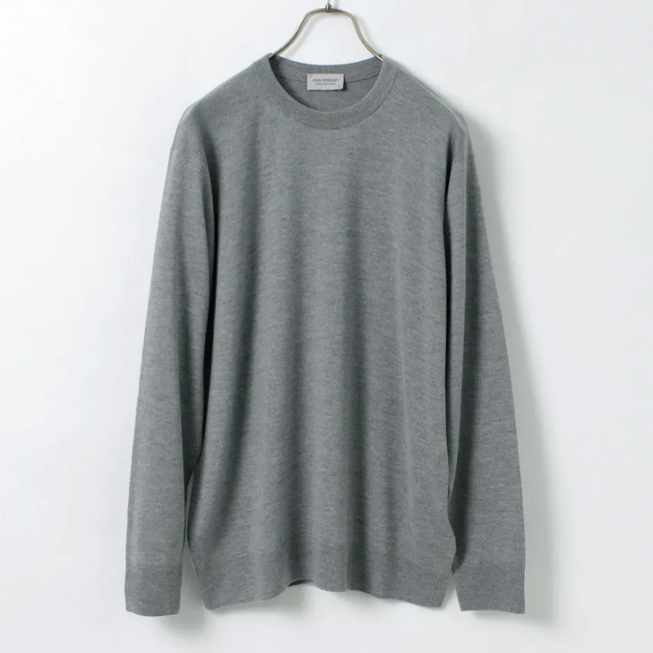 Knits^JOHN SMEDLEY / Merino Wool 24 Gauge Crew Neck Knit