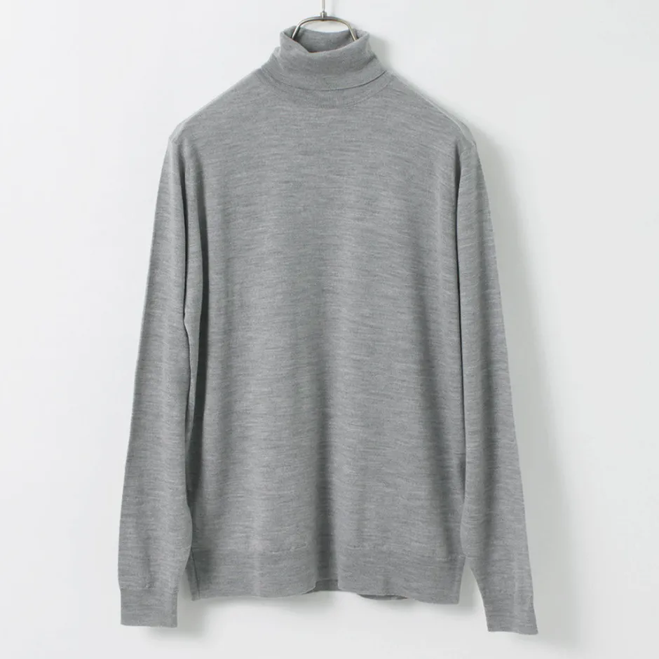 Knits^JOHN SMEDLEY / Merino Wool 30 Gauge Turtleneck Knit MODERN FIT