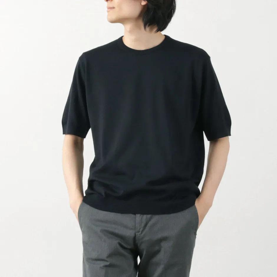 T-Shirts^JOHN SMEDLEY / Sea Island Cotton 30 Gauge Crew Neck Knit