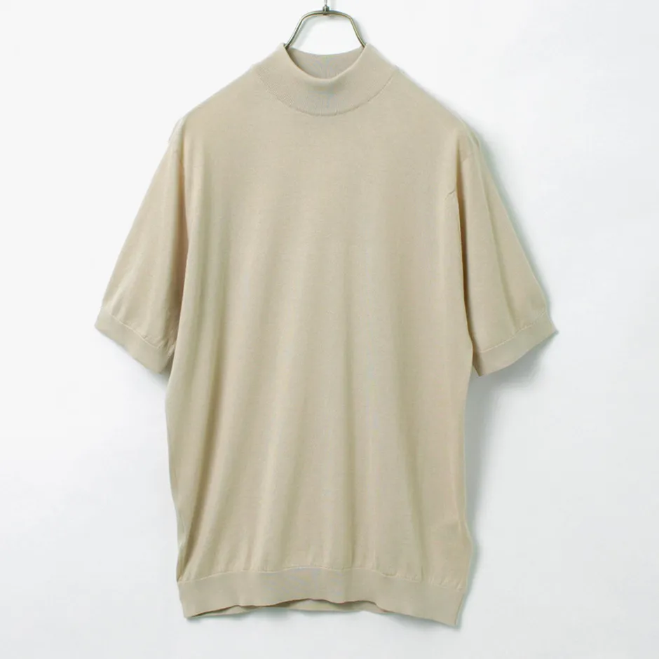 T-Shirts^JOHN SMEDLEY / Sea Island Cotton 30 Gauge Mock Neck Knit