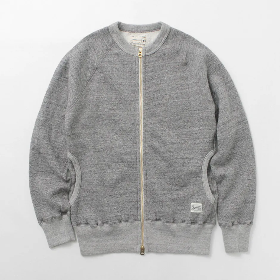 Cardigans^KEPANI / Crew Neck Full Zip Sweat Jacket