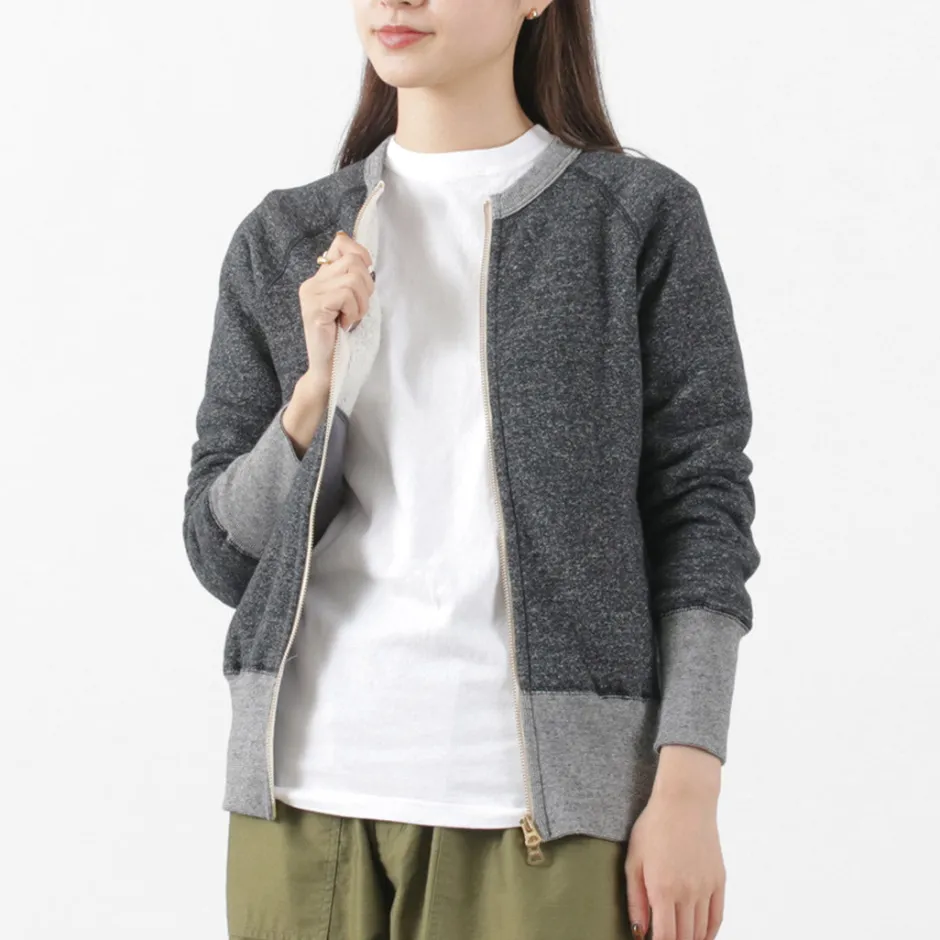 Cardigans^KEPANI / Crew Neck Full Zip Sweat Jacket