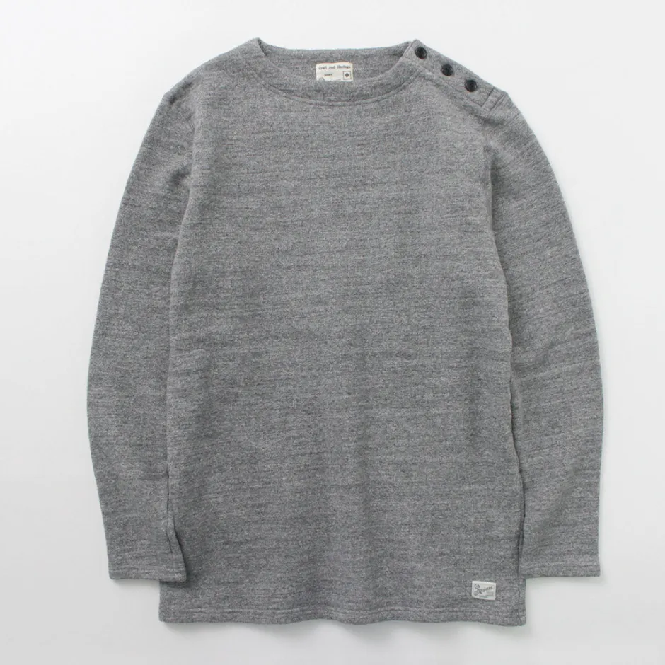 Sweatshirts^KEPANI / Raffy brushed lining Boat Neck Sweatshirt Basque Shirt