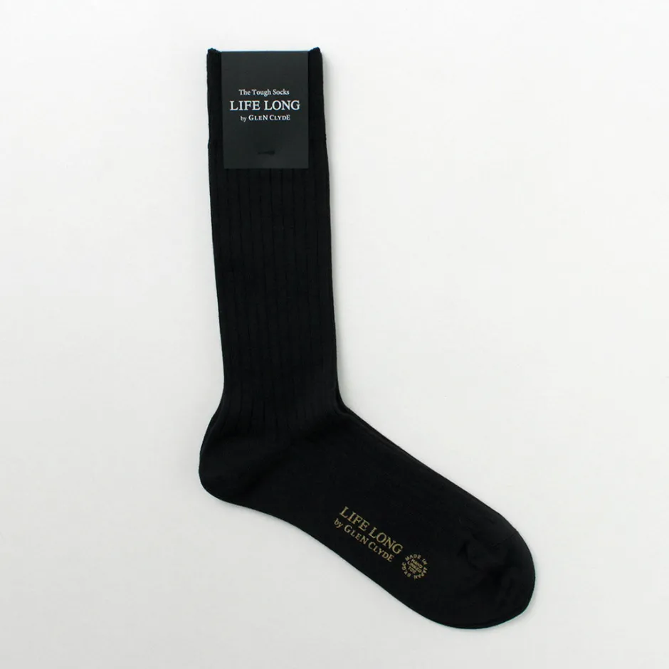 Socks^LIFE LONG BY GLEN CLYDE / TS-5 Cotton and Cordura Rib Socks